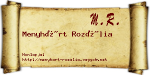 Menyhárt Rozália névjegykártya