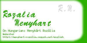 rozalia menyhart business card